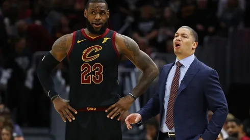Tyronn Lue and LeBron James
