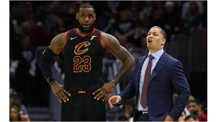 Tyronn Lue and LeBron James