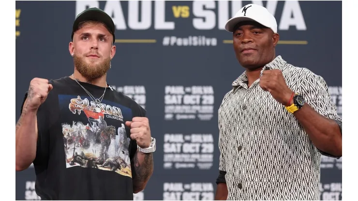 Jake Paul and Anderson SIlva pose together
