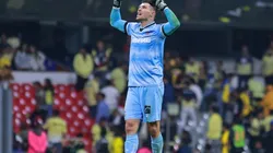 Tiago Volpi of Toluca celebrating after the semifinals against Club America