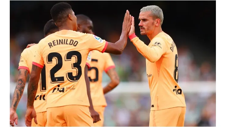 Antoine Griezmann of Atletico Madrid celebrates after scoring