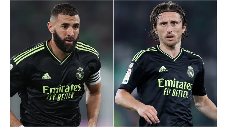Karim Benzema and Luka Modric of Real Madrid