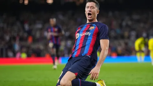Robert Lewandowski scored for Barcelona vs Villarreal CF at Camp Nou