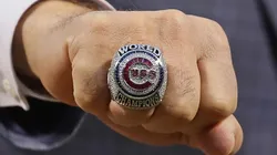 GM Jed Hoyer of the Cubs with the 2016 World Series ring