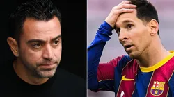 Xavi Hernandez and Lionel Messi
