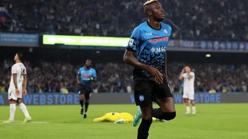 Victor Osimhen after scoring against Bologna