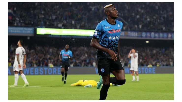 Victor Osimhen after scoring against Bologna