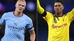 Erling Haaland of Manchester City and Jude Bellingham of Borussia Dortmund