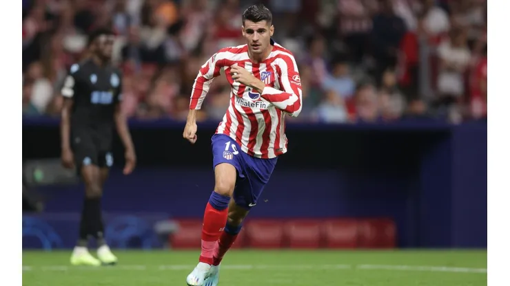 Alvaro Morata in Atletico Madrid vs Club Brugge