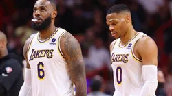 LeBron James (left) and Russell Westbrook.