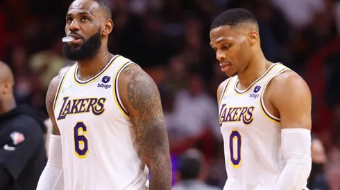 LeBron James (left) and Russell Westbrook.