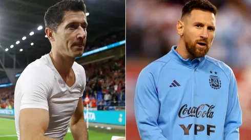 Robert Lewandowski (left) and Lionel Messi.
