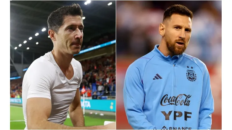 Robert Lewandowski (left) and Lionel Messi.