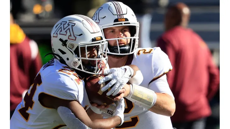 Mohamed Ibrahim and Tanner Morgan of Minnesota