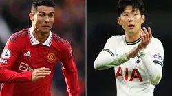 Cristiano Ronaldo of Manchester United and Son Heung-Min of Tottenham Hotspur