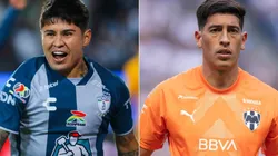 Javier Eduardo López of Pachuca and Esteban Andrada of Monterrey