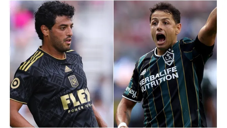 Carlos Vela of LAFC and Javier Hernandez of LA Galaxy
