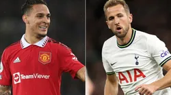 Antony of Manchester United and Harry Kane of Tottenham