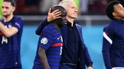 N'Golo Kante with French national team coach Didier Deschamps.