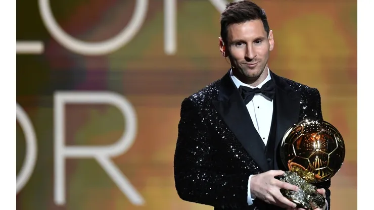 Messi with the 2021 Ballon d'Or