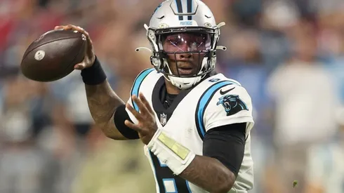 P.J. Walker in action for the Panthers in 2021.