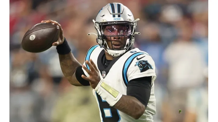 P.J. Walker in action for the Panthers in 2021.
