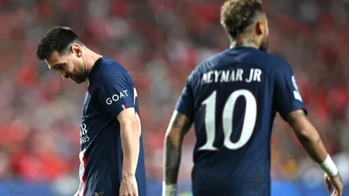 Lionel Messi and Neymar Jr. of Paris Saint-Germain