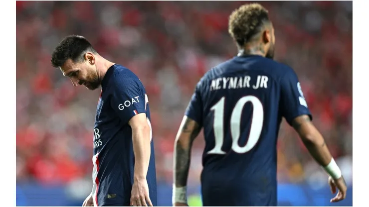 Lionel Messi and Neymar Jr. of Paris Saint-Germain