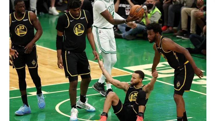 The Warriors during the 2022 NBA Finals.