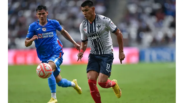 Jesus Gallardo of Monterrey and Uriel Antuna of Cruz Azul