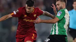 Roger Ibanez of Roma and Geman Pezzella of Real Betis