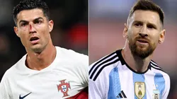 Cristiano Ronaldo of Portugal and Lionel Messi of Argentina