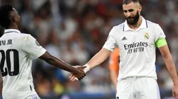 Vinicius Junior and Karim Benzema of Real Madrid