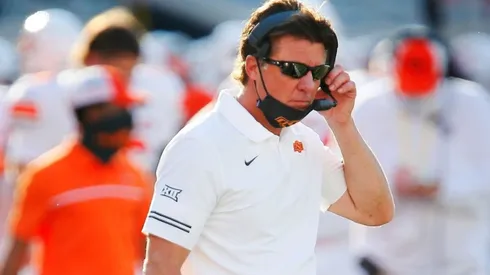 Head coach Mike Gundy of the Oklahoma State Cowboys
