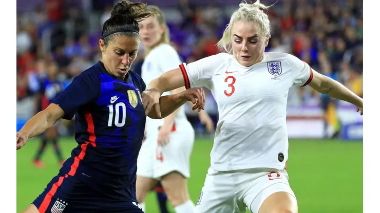 Carli Lloyd of the United States against England