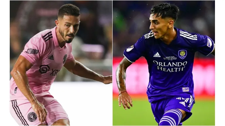 Jean Mota of Inter Miami CF and Facundo Torres of Orlando City