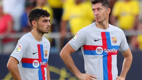 Pedri and Lewandowski of Barcelona