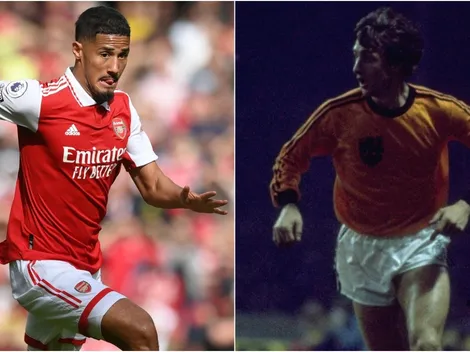 The reason why Arsenal's William Saliba wore Cruyff-esque two-stripe Adidas shorts in Tottenham win