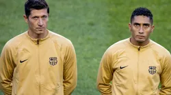 Robert Lewandowski and Raphinha of Barcelona