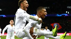 Neymar and Kylian Mbappe of PSG