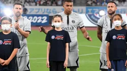 Lionel Messi, Kylian Mbappe and Neymar of PSG