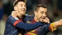Lionel Messi and Xavi Hernandez