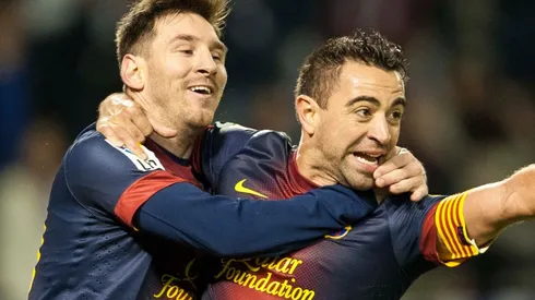 Lionel Messi and Xavi Hernandez