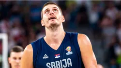 Nikola Jokic with the Serbian National team.