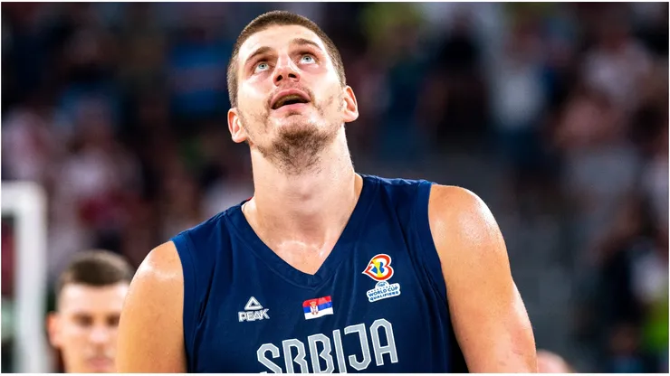 Nikola Jokic with the Serbian National team.
