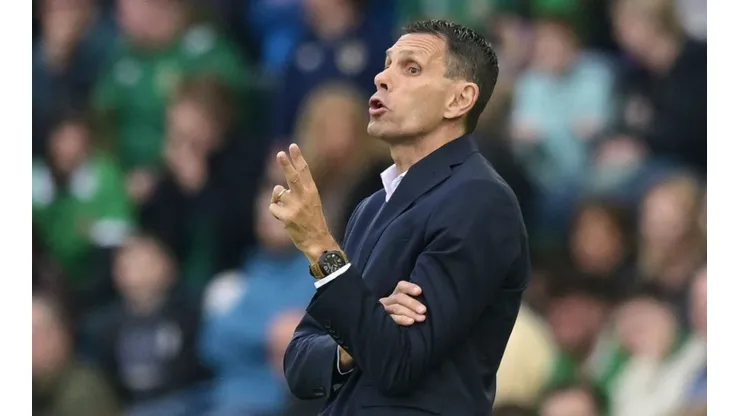 Manager Gus Poyet of Greece