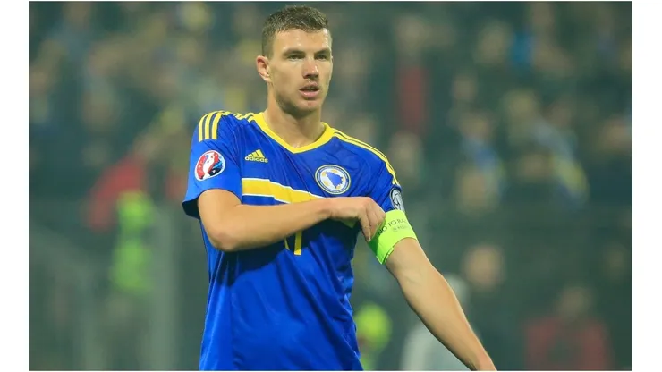Edin Dzeko of Bosnia