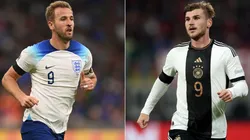Harry Kane of England (L) and Timo Werner of Germany (R)