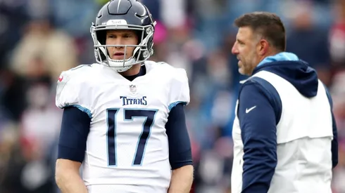 Tannehill with Vrabel of Titans