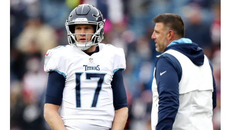 Tannehill with Vrabel of Titans